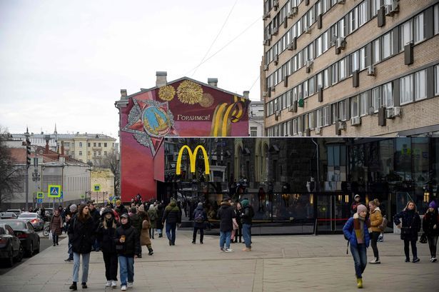 Huge queues outside Russian McDonald