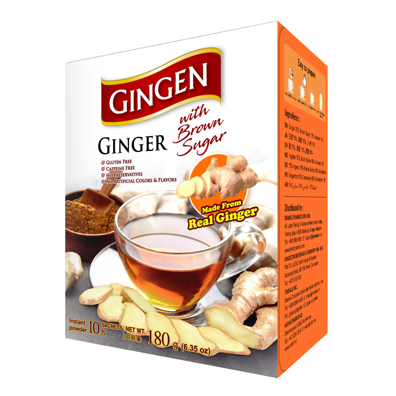 “GINGEN” INSTANT GINGER WITH BROWN SUGAR