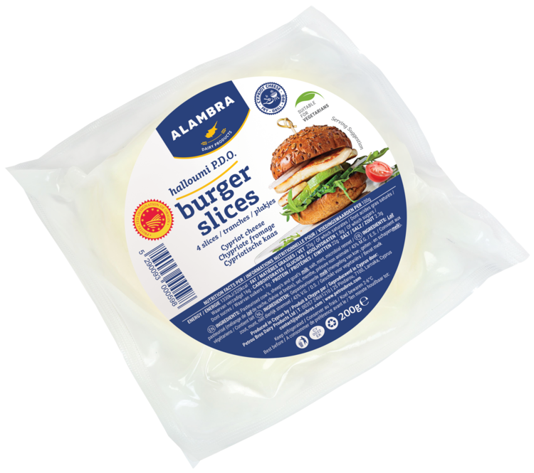 ALAMBRA Halloumi cheese Burger Sliced 
