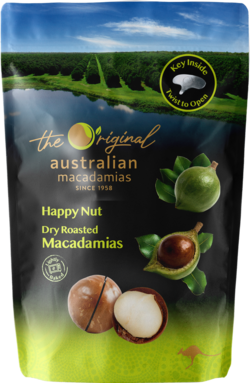 DRY ROASTED HAPPY NUT MACADAMIAS 