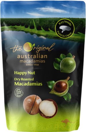 DRY ROASTED HAPPY NUT MACADAMIAS 