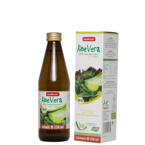 Bio Aloe Vera 100% Frischpflanzensaft - 330 ml Glasflasche