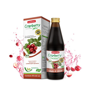Bio Cranberry 100 % Fruchtsaft - 330 ml Glasflasche