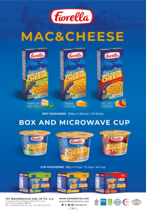 Fiorella macaroni and cheese box and mac and cheese cup