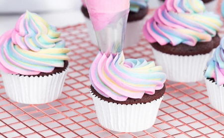 Multicolored Buttercream Takes Cupcakes To The Next Level