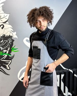 Chef Star Gray City Apron