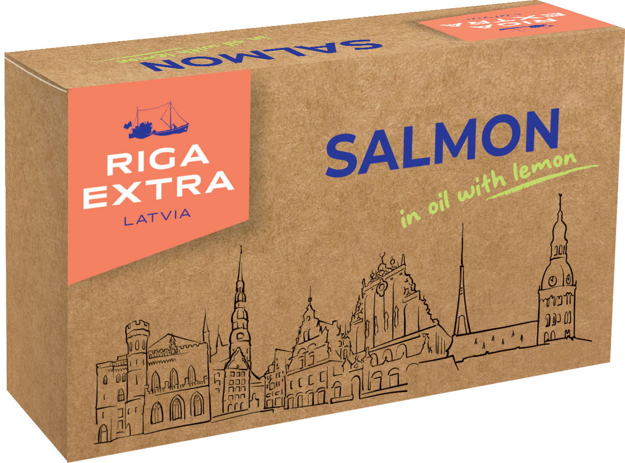 Atlantic salmon in oil with lemon 120g