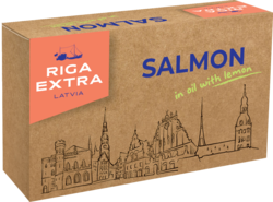 Atlantic salmon in oil with lemon 120g