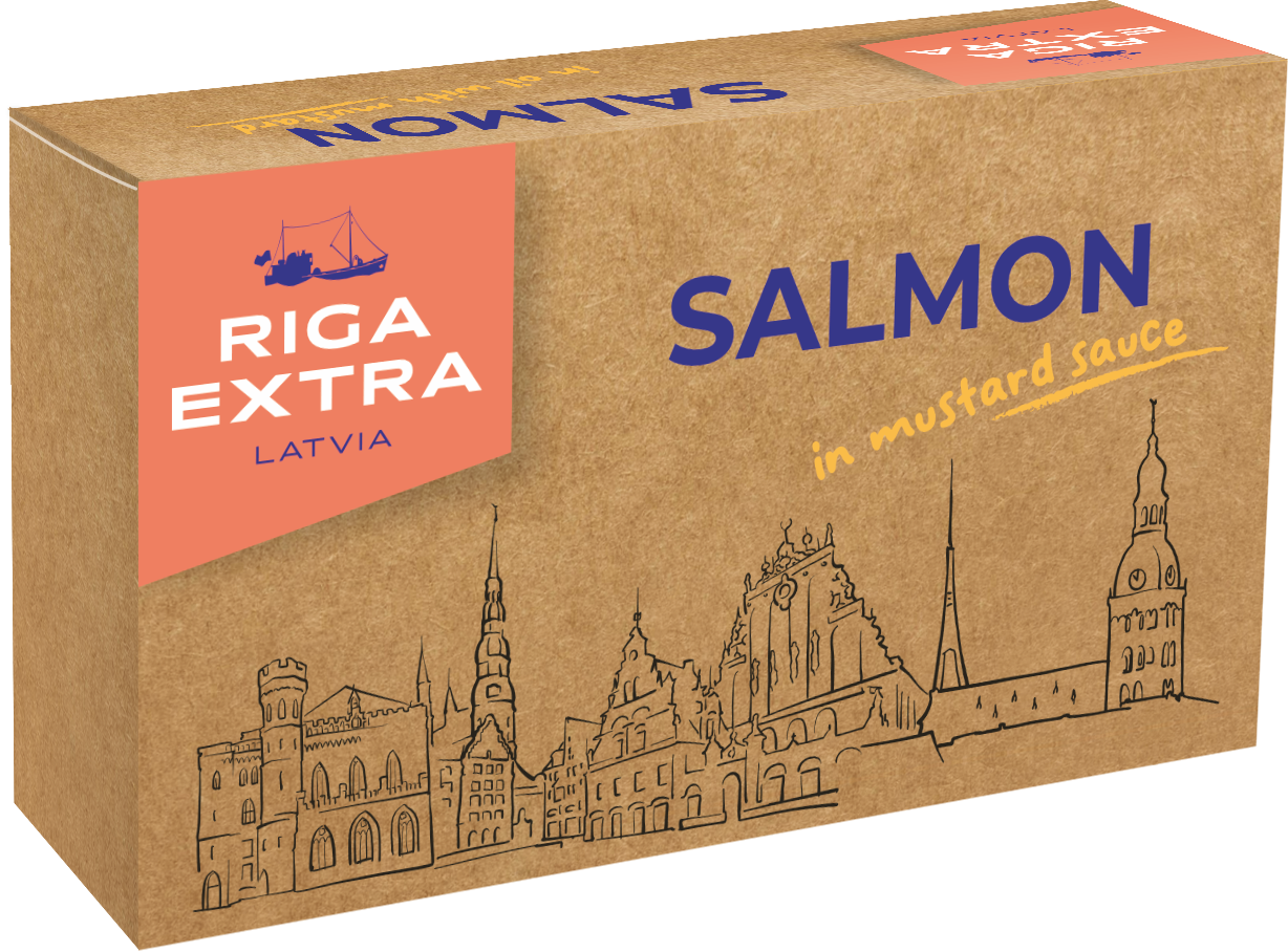 Atlantic salmon in mustard sauce 120g