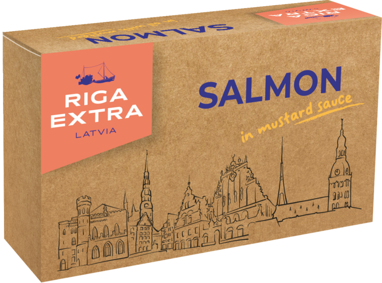 Atlantic salmon in mustard sauce 120g