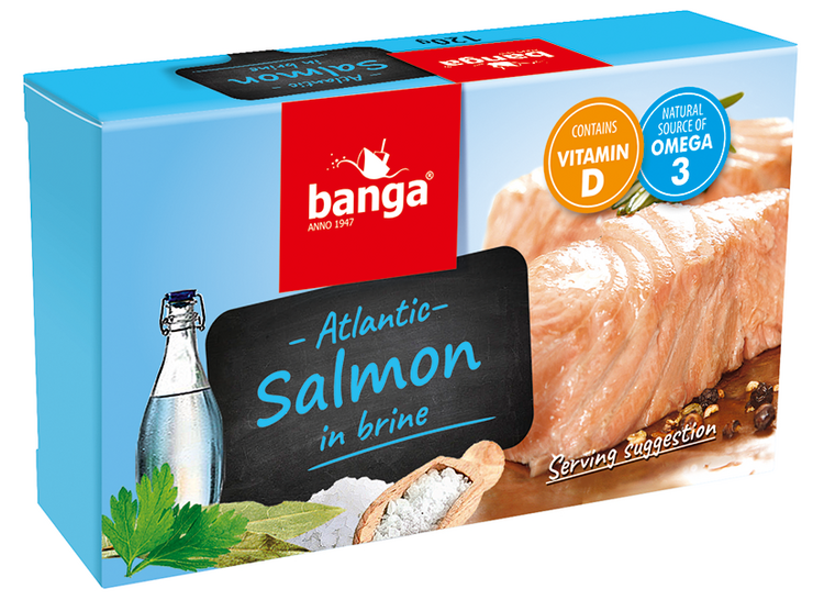 Atlantic salmon in brine 120
