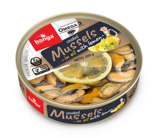Smoked mussels in oil with lemon 120g