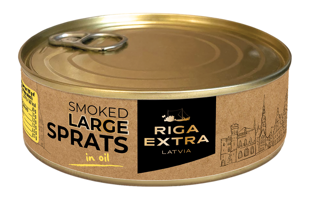 Smoked large sprats in oil 240g