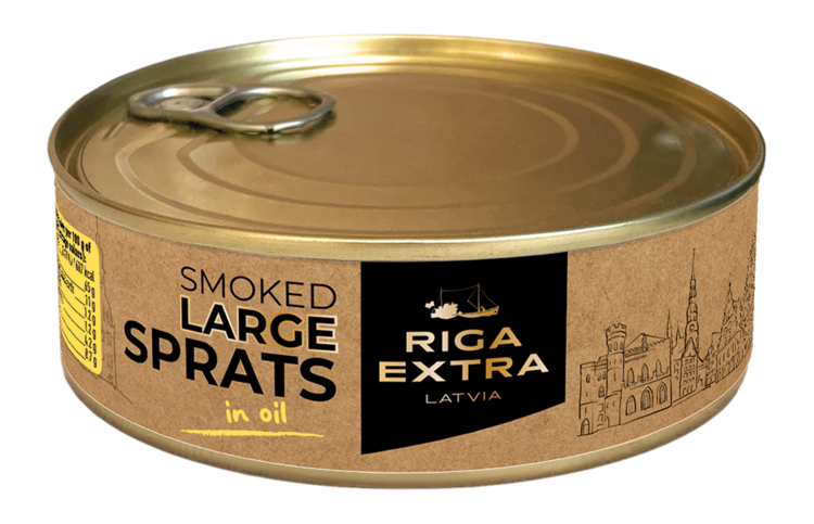 Smoked large sprats in oil 240g