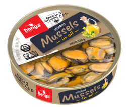 Smoked mussels in oil 120g