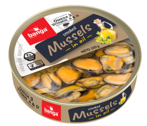 Smoked mussels in oil 120g