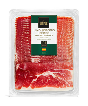 Slices of 50% Ibérico Cebo Ham