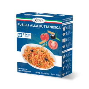 Fusilli Puttanesca, Italian sauce with olives and cappers - 烟花女螺旋意面（橄榄和刺山柑意大利酱）
