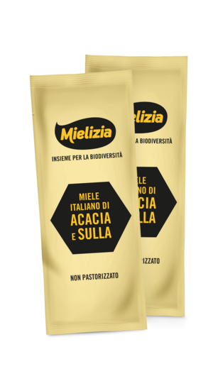 Mielizia single-use honey sachets 5g of Acacia and Sulla honey