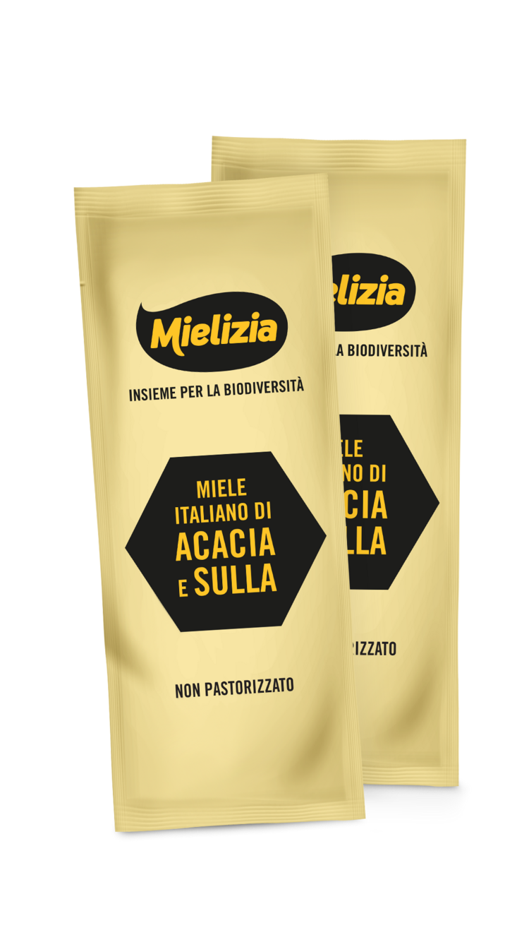 Mielizia single-use honey sachets 5g of Acacia and Sulla honey