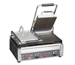 Panini grill-double ribbed